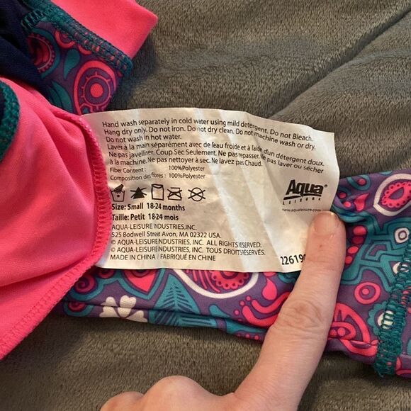 Aqua Sun Smart Rash Protective Shirt UPF 50 18-24 months baby girl - Picture 3 of 3